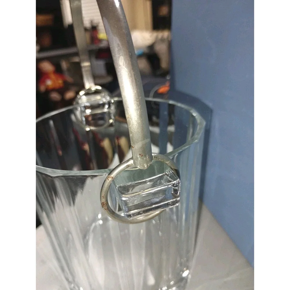 Vintage Italian Mid Century Modern Crystal Ice Bucket
